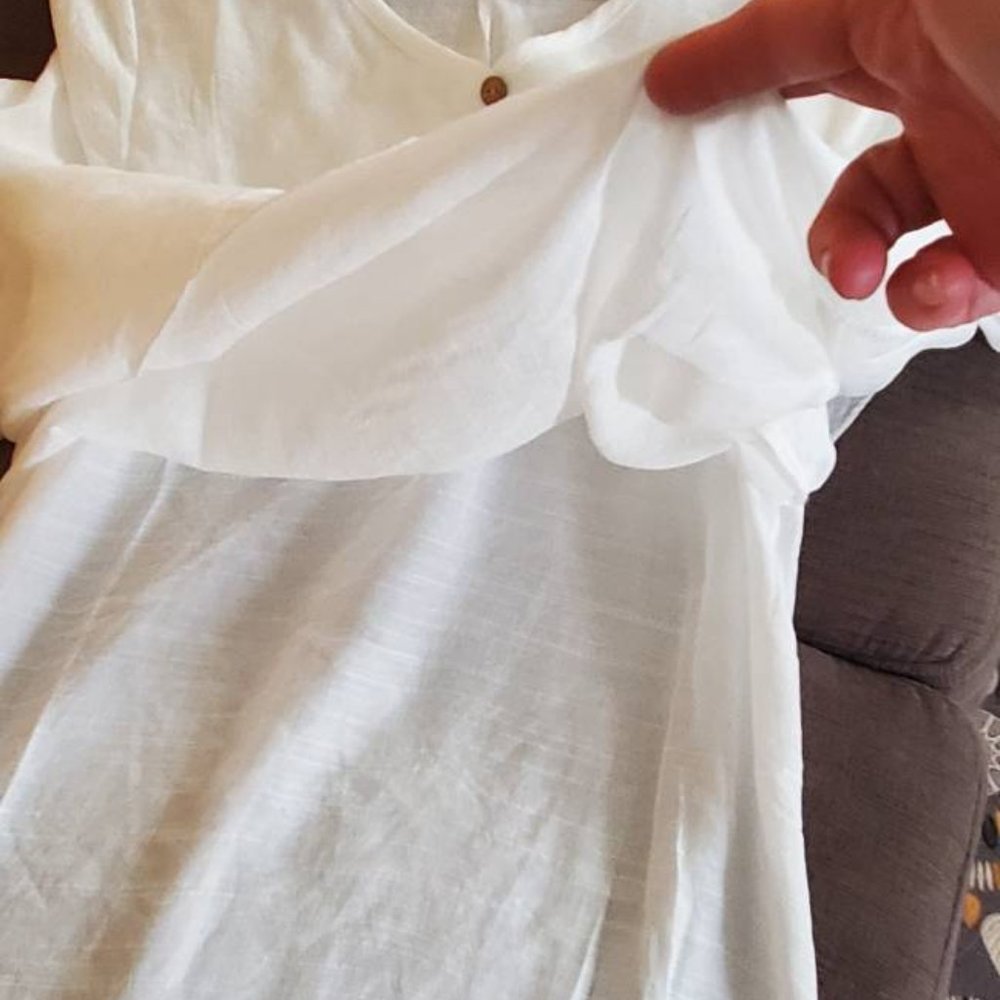 Cotton Linen Dress-Layered